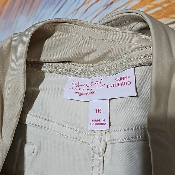 Isabel Maternity Cream Jeans Size 16 NWT - Picture 5 of 6
